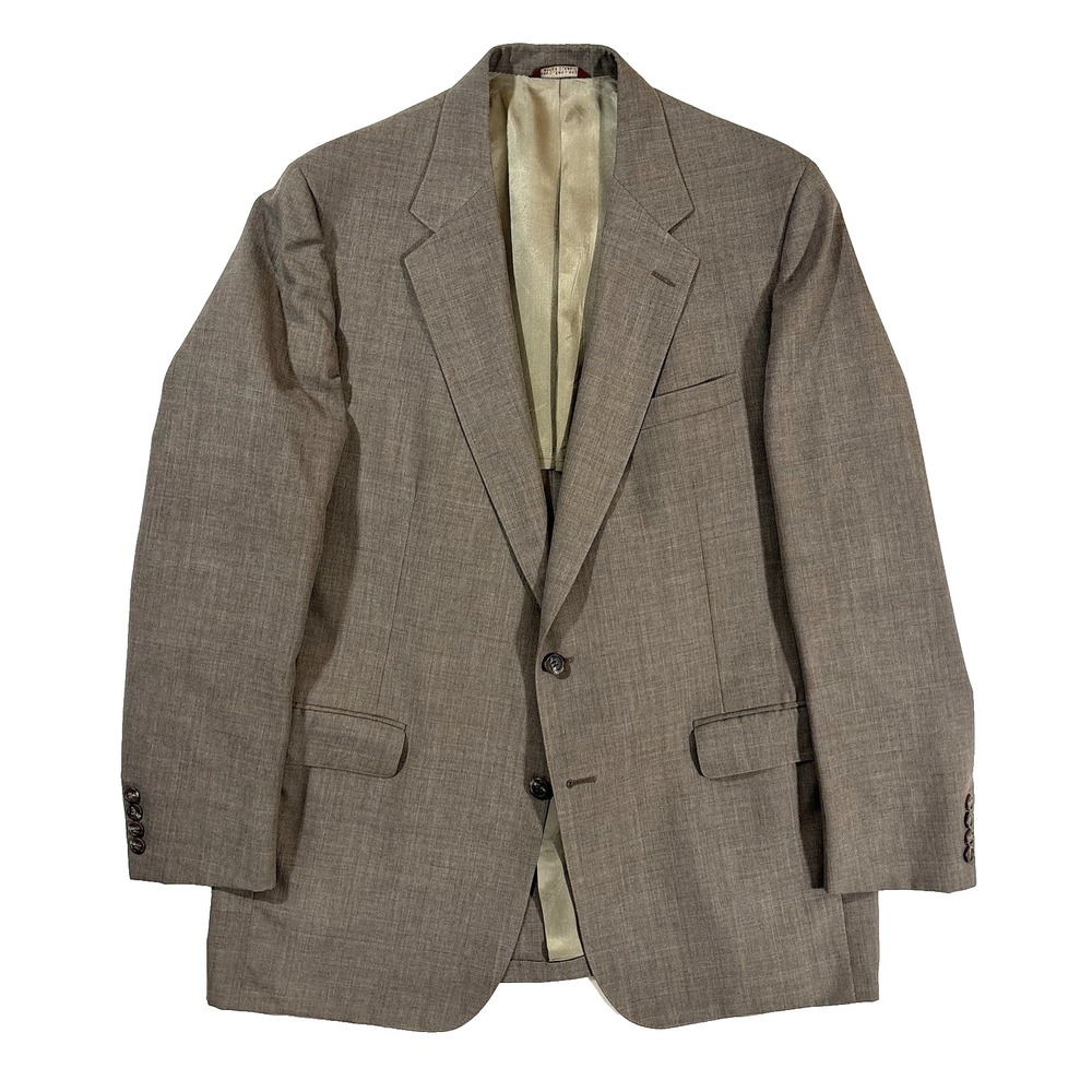 vintage 80s mens‎ brown Cricketeer blazer jacket sport suit coat two button 42 L